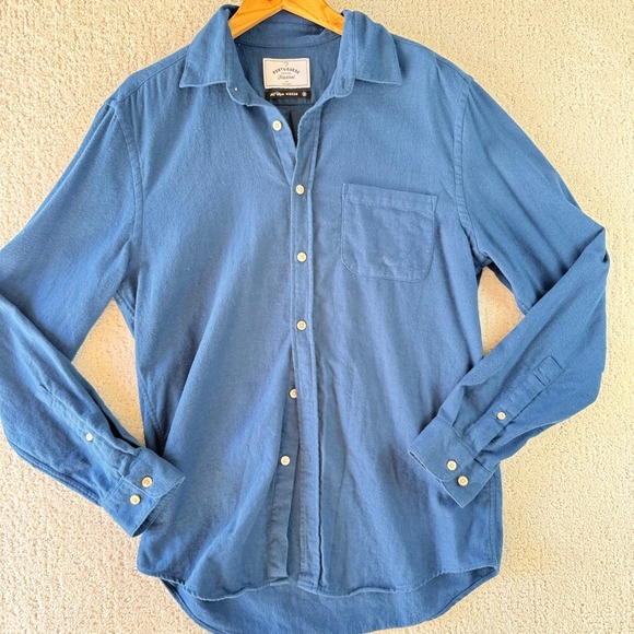 Portuguese Flannel Mens Blue Button Down Long Sleeve Shirt Size M - Picture 1 of 9
